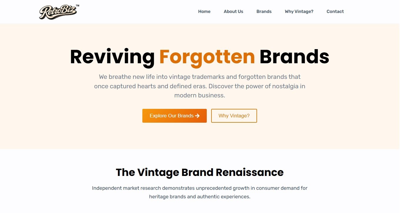 Vintage Brand Listing Website Development | RetroBiz™