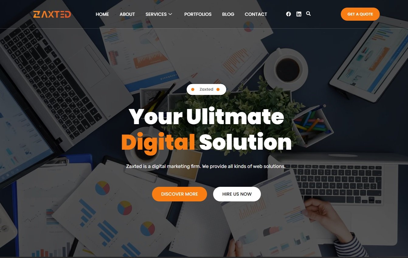 Zaxted Digital Agency Website Development