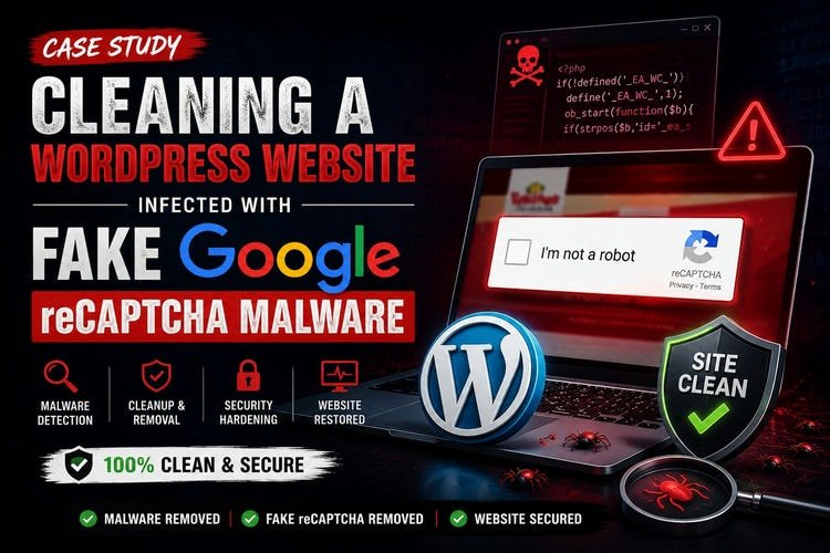 Fake Google reCAPTCHA on a WordPress Website: A Real Malware Cleanup Case Study