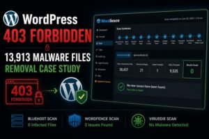 WordPress 403 Forbidden on Bluehost: A Complete Malware Removal Case Study