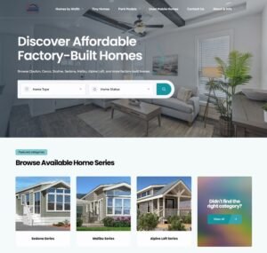 Manufactured Homes Real Estate Website Development Project